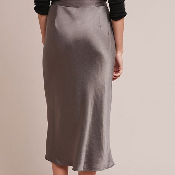 Anthro Hutch Bias Satin Skirt - Picture 4 of 7
